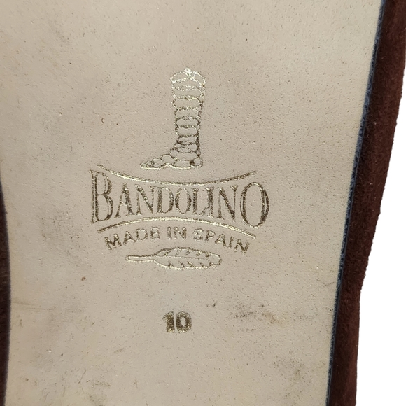 Vintage Bandolino Women's Brown Suede Leather Pump Heels Size 10 - Picture 6 of 7